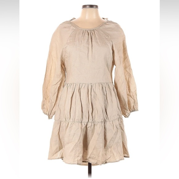 DISSH Lenore Linen Open Back Mini Dress - Picture 6 of 7